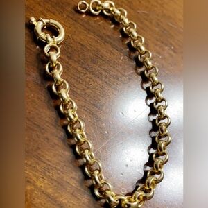 Solid 14k Rolo link bracelet!